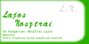 lajos nosztrai business card